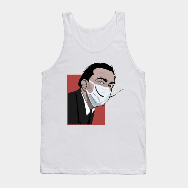 Dali with a mask (red) Tank Top by So Red The Poppy